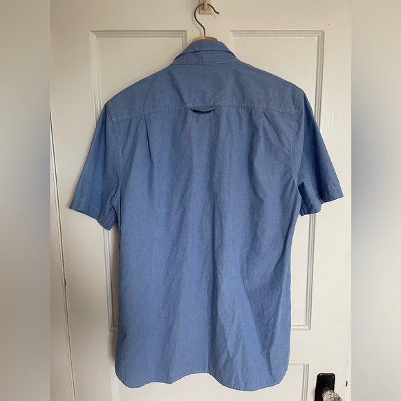 Superdry Button Up Short Sleeve, L, Blue - Picture 2 of 6